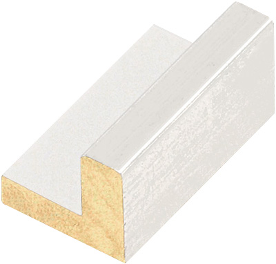 Baguette profil L ayous, Larg.40mm Haut.36 - Blanche - 595BIANCO