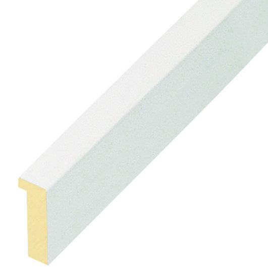 Baguette pin jointé, larg.10mm haut.25 - blanc satiné - 601BIANCO