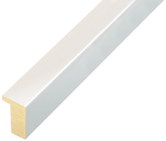 Baguette ayous, larg.15mm haut.25 - blanc brillant - 607BIANCO