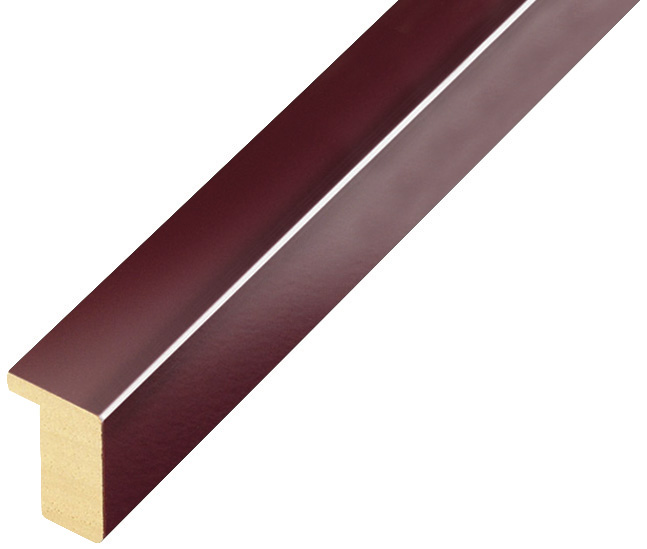 Baguette ayous, larg.15mm haut.25 - bordeaux brillante - 607BORDEAUX