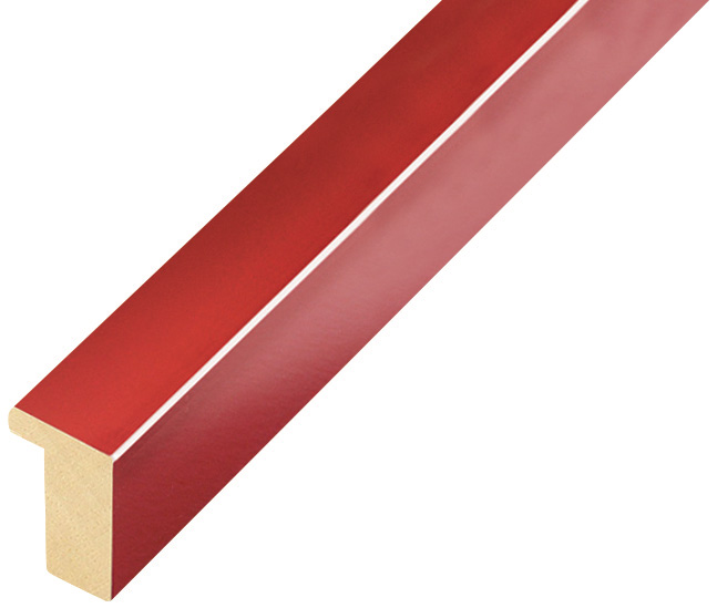 Baguette ayous, larg.15mm haut.25 - rouge brillante - 607ROSSO