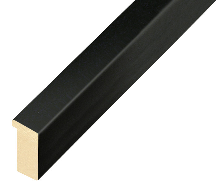 Baguette ayous, larg.15mm haut.25 - mat noir - 608NERO