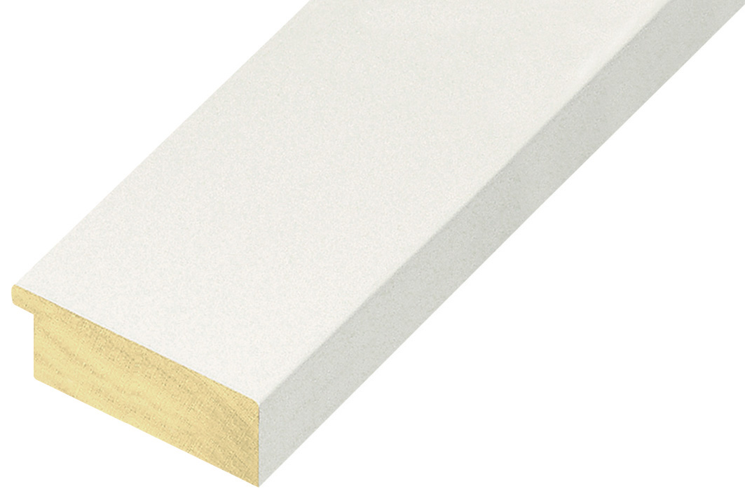 Baguette ayous, larg.58mm haut.20 - blanche matte - 60BIANCO