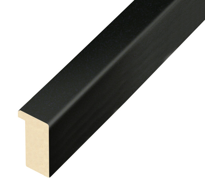 Baguette ayous, larg.20mm haut.32 - mat noir - 615NERO