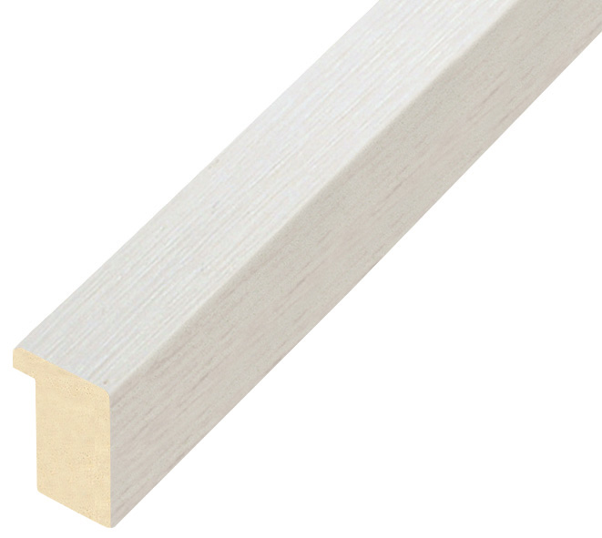 Baguette ayous, larg.20mm haut.25 - blanc, pores ouverts