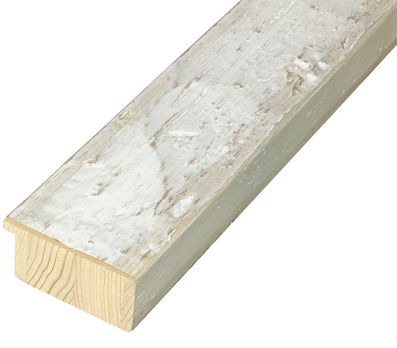 Baguette sapin jointé, larg.68mm, haut.33mm - blanc - 668BIANCO