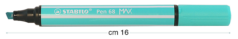 Feutre Stabilo Pen 68 MAX vert d'eau