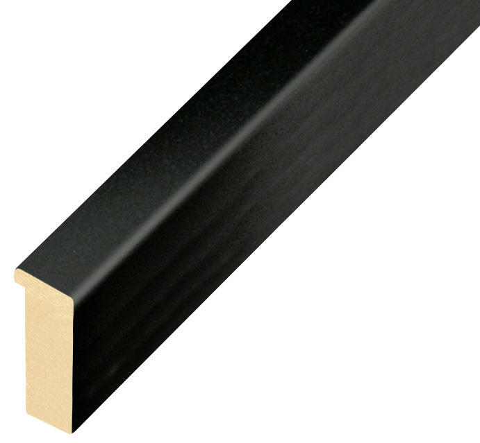 Baguette ayous, larg.15mm haut.32 - noir opaque - 715NERO