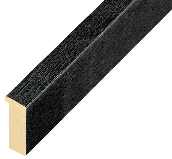 Baguette ayous, larg.15mm haut.32 - noir, pores ouverts