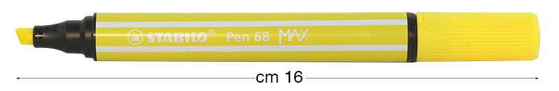Feutre Stabilo Pen 68 MAX jaune citron