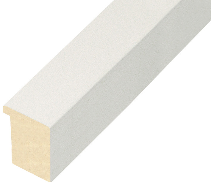 Baguette ayous, larg.30mm haut.32 - satinée blanc - 730BIANCO