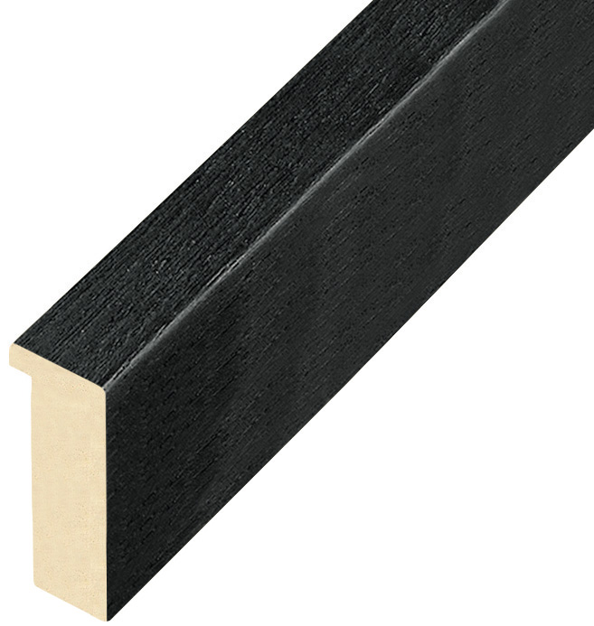 Baguette ayous - Largeur 20mm Hauteur 45 - noir pores ouverts - 825NERO