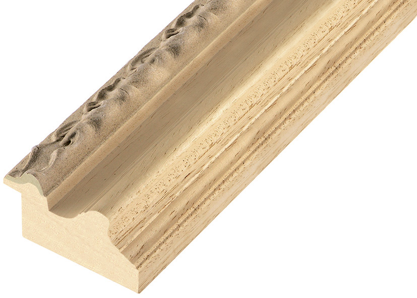 Baguette sapin lamellaire larg.53mm, haut.30mm, feuill.20 - brute - 947G