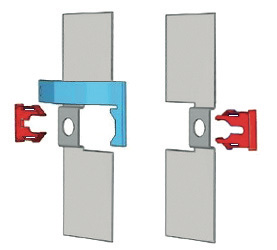 Paire de plaques auto-adhésives HangLock + 2 ressorts