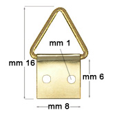 Attaches articulées en acier laitonné n. 0 - paquet 200