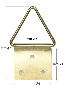 Attaches articulées en acier laitonné n. 6 - par 50 