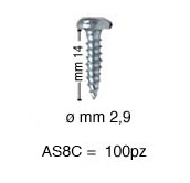 Vis 14 mm avec tête croix - Par 100 vis �