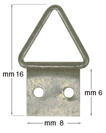 Attaches triangle acier nickelé n.0 - Par 200