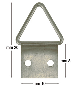 Attaches triangle acier nickelé n.1 - Par 1000