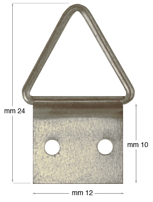 Attaches triangle acier nickelé n.2 - Par 1000