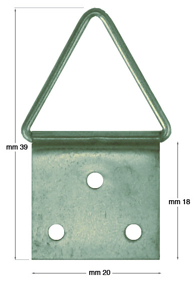 Attaches triangle acier nickelé n.5 - Par 100