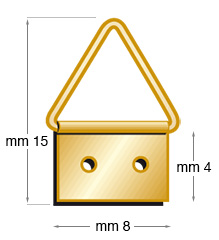 Attaches courtes acier laitonné n.0 - Par 1000