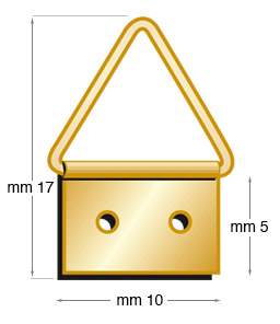 Attaches courtes acier laitonné n.1 - Par 1000