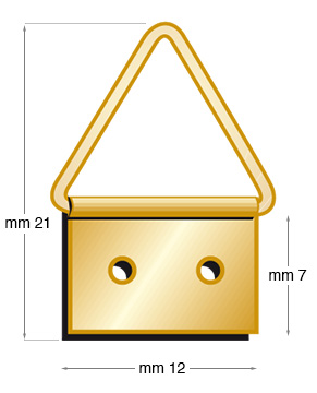 Attaches courtes acier laitonné n.2 - Par 1000