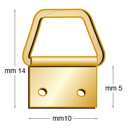 Attaches trapézoïdales laitonnées n.1 - Par 1000