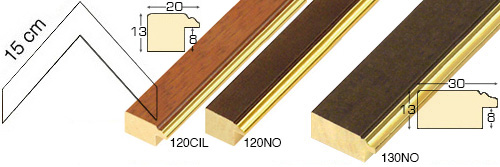 Série complète d'èchantillons à angle de baguette 120-130 (3 pièces)