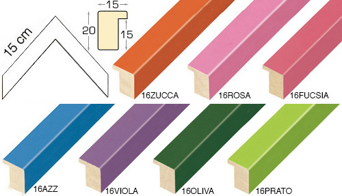 Série complète d'èchantillons à angle de la baguette 16 (8 pièces)