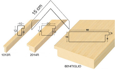 Série complète d'èchantillons à angle de la baguette 215 (3 pièces)