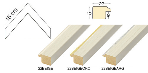 Série complète d'èchantillons à angle de la baguette 22 (3 pièces)