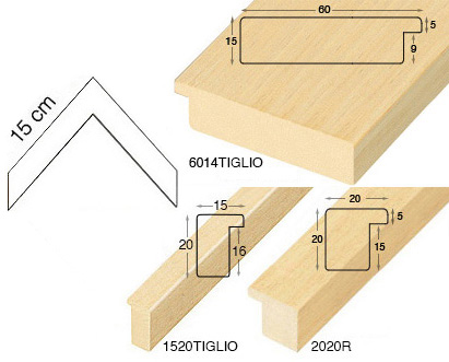 Série complète d'èchantillons à angle de la baguette 242 (4 pièces)