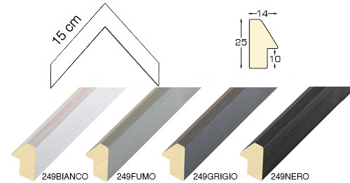 Série complète d'èchantillons à angle de la baguette 249 (4 pièces)