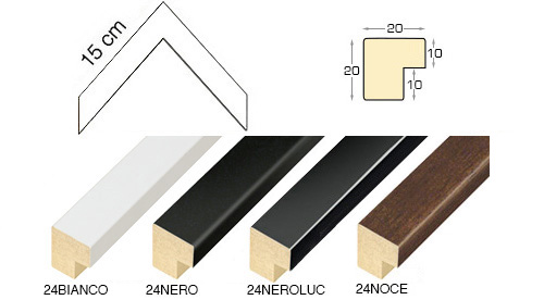 Série complète d'èchantillons à angle de la baguette 24 (4 pièces)