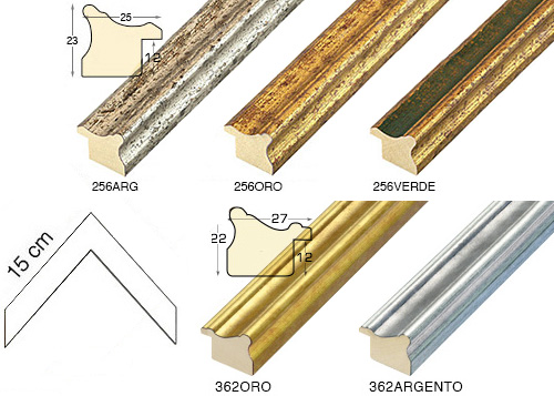 Série complète d'èchantillons à angle de la baguette 256 (3 pièces)