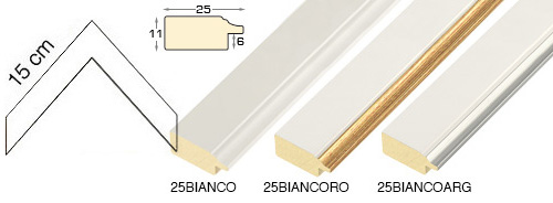 Série complète d'èchantillons à angle de la baguette 25 (3 pièces)