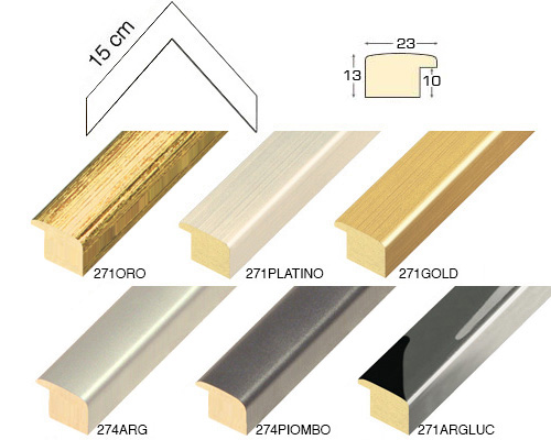 Série complète d'èchantillons à angle de baguette 271-274-276 (7 pièce