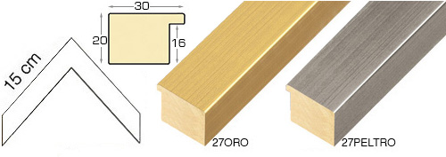 Série complète d'èchantillons à angle de la baguette 27 (2 pièces)