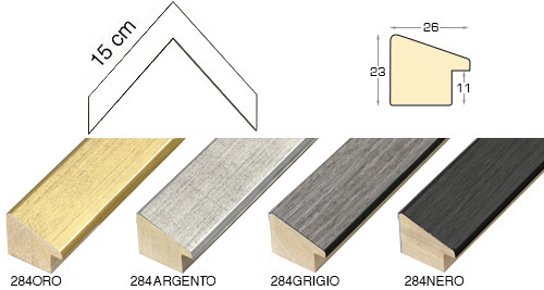 Série complète d'èchantillons à angle de la baguette 284 (4 pièces)