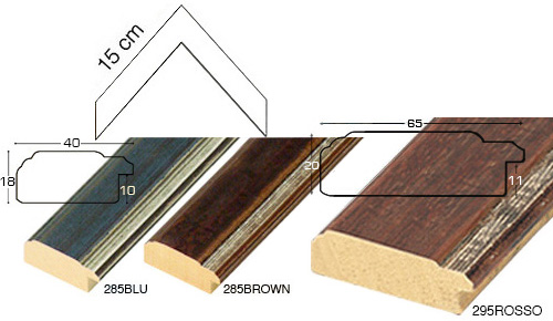 Série complète d'èchantillons à angle de la baguette 285-295 (3 pièces