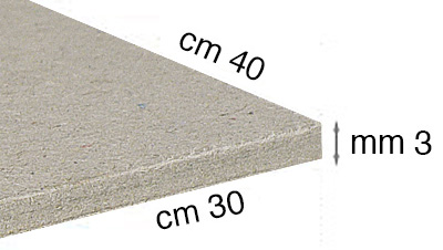 Carton gris 3 mm - 30x40 cm
