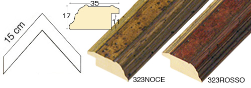 Série complète d'èchantillons à angle de la baguette 323 (2 pièces)