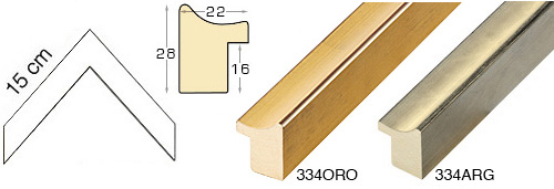 Série complète d'èchantillons à angle de la baguette 334 (2 pièces)