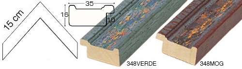 Série complète d'èchantillons à angle de la baguette 348 (3 pièces)