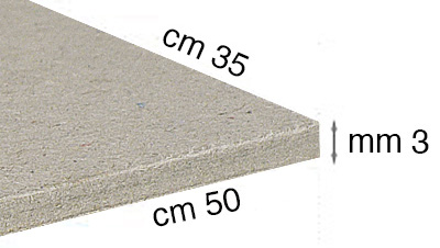 Carton gris 3 mm - 35x50 cm