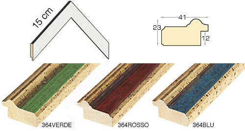 Serie complète d'èchantillons à angle de la baguette 364 (2 pièces)