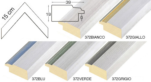 Série complète d'èchantillons à angle de la baguette 372 (5 pièces)