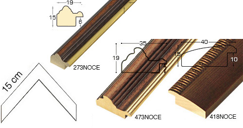 Série complète d'èchantillons à angle de la baguette 373